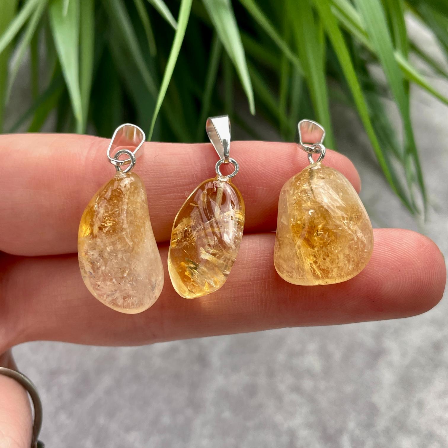 Tumbled Mini Pendant - Citrine Tumbled Mini Pendant - Citrine